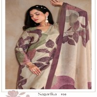 t And m launch sagarika gorgeous look muslin silk unstitch dress for women