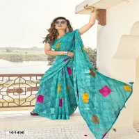 Vallabhi Nityansha Vol-6 Wholesale Abstract Print Georgette Fabrics Sarees