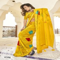 Vallabhi Nityansha Vol-6 Wholesale Abstract Print Georgette Fabrics Sarees