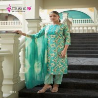 Mystic 9 Padma Vol-1 Wholesale Straight Cut Kurti With Pant And Dupatta