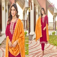 Aanchi Jawa Wholesale Vichitra Top With Pant And Dupatta