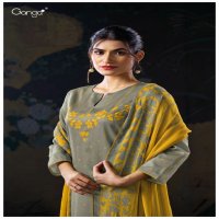 Ganga Anliya S3137 Wholesale Premium Cotton Satin Salwar Suits