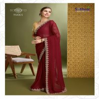 Sethnic Samara Wholesale 60 Gram Georgette Ethnic Sarees