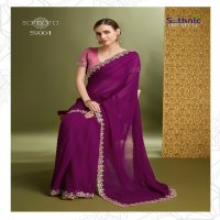 Sethnic Samara Wholesale 60 Gram Georgette Ethnic Sarees