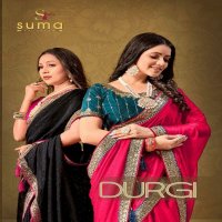 Suma Durgi 7001 To 7009 Series Wholesale Black Rangoli Festive Sarees