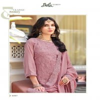 Bela Rumi Wholesale Organza Fabrics Straight Cut Salwar Kameez