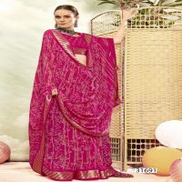 Vallabhi Jiya Vol-15 Wholesale Moss Georgette Ethnic Indian Sarees