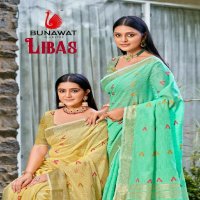 bunawat libas linen cotton fabric wedding festival session saris wholesaler