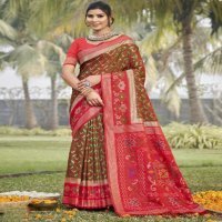 bunawat POCHAMPALLI SILK VOL-01 wedding festival wear silk fabric saree collection