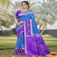 bunawat POCHAMPALLI SILK VOL-01 wedding festival wear silk fabric saree collection