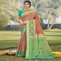 bunawat POCHAMPALLI SILK VOL-01 wedding festival wear silk fabric saree collection