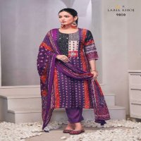 Label Khoj Ajrak Wholesale Pure Muslin Silk Readymade Salwar Suits Combo