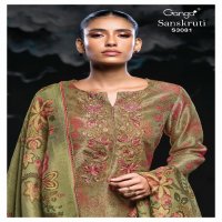 Ganga Sanskruti S3081 Wholesale Pure Bemberg Silk Salwar Suits