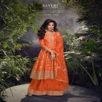 akshara by sayuri designer full stitch viscose jacquard silk plazzo dress for every occasion