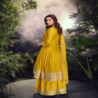 akshara by sayuri designer full stitch viscose jacquard silk plazzo dress for every occasion