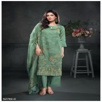 Ganga Yen S2782 Wholesale Cotton Satin With Embroidery Salwar Suits