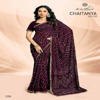 Kashvi Chaitanya Vol-2 Wholesale Bandhej Weightless With Pitha Work Sarees