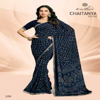 Kashvi Chaitanya Vol-2 Wholesale Bandhej Weightless With Pitha Work Sarees