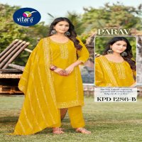 Vitara Parav Wholesale Roman Silk Fabrics 3 Piece Salwar Suits Combo