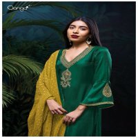 Ganga Dallis S3104 Wholesale Pure Bemberg Gajji Silk Salwar Suits