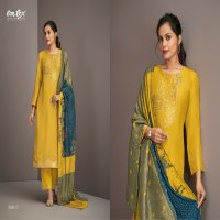 Omtex Ishrat Wholesale Muslin Jacquard With Handwork Salwar Suits