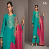 Omtex Ishrat Wholesale Muslin Jacquard With Handwork Salwar Suits