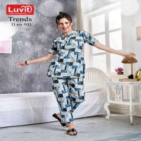 Luvit Trends Wholesale Night Wear Reyon Co-Ord Set