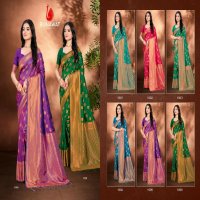 bunawat PANKHUDI SILK wedding festival wear silk fabric saree collection