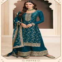 Vinay Kuleesh Khanak Wholesale Embroidered Monga Silk Jacquard Festive Suits