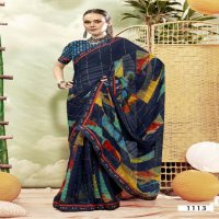 Vallabhi Nitanjali Wholesale Georgette Fabrics Abstract Print Sarees