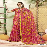 Vallabhi Nitanjali Wholesale Georgette Fabrics Abstract Print Sarees