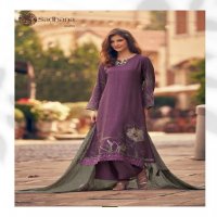 Sadhana Zariya Wholesale Pure Muslin Silk With Embroidery Work Salwar Suits