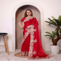 BT-1260 Wholesale Pure Soft Jimmy Choo Fabrics Designer Sarees