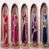 BT-1260 Wholesale Pure Soft Jimmy Choo Fabrics Designer Sarees