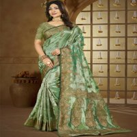 bunawat Cindrella Vol-5 wedding festival wear silk fabric saree collection