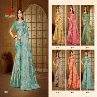 bunawat Cindrella Vol-5 wedding festival wear silk fabric saree collection