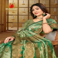 bunawat Cindrella Vol-5 wedding festival wear silk fabric saree collection
