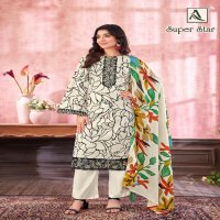 alok launch super star cambric trendy design pakistani 3pcs suits for ladies