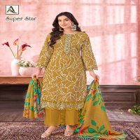 alok launch super star cambric trendy design pakistani 3pcs suits for ladies