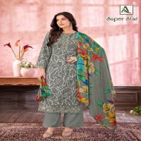 alok launch super star cambric trendy design pakistani 3pcs suits for ladies