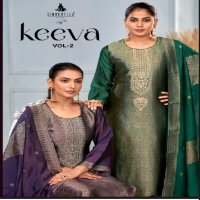 cinderella keeva vol 2 banglory silk jacquard elegant style unstitch 3pcs dress