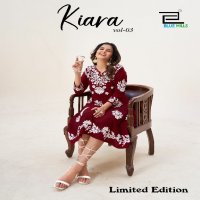 blue hills presents kiara vol 3 Limited Edition fancy rayon full stitched kurti with lucknavi work