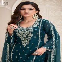 Vinay Kuleesh Naisa Wholesale Dual Tone Thread Embroidered Straight Suits