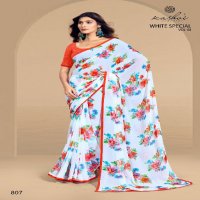 Kashvi White Special Vol-6 Wholesale Dull Moss Fabrics Ethnic Sarees