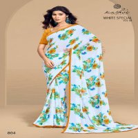 Kashvi White Special Vol-6 Wholesale Dull Moss Fabrics Ethnic Sarees