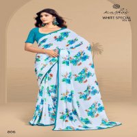 Kashvi White Special Vol-6 Wholesale Dull Moss Fabrics Ethnic Sarees