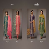 Omtex Shazia Wholesale Muslin Jacquard With Handwork Salwar Suits