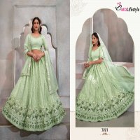 MD Lifestyle Hirwa Vol-1 Wholesale Exclusive Embroidered Semi Stitched Net Lehenga Choli Collection