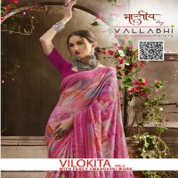 Vallabhi Vilokita Vol-5 Wholesale Abstract Print Georgette Fabrics Sarees