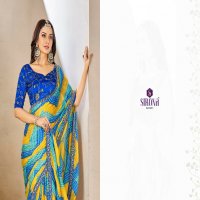 Sirona Shraddha Wholesale Moss Chiffon Fabrics Ethnic Sarees